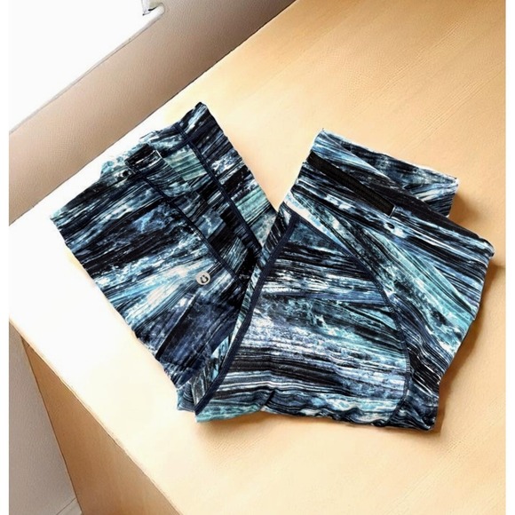 lululemon athletica Pants - Lululemon Leggings Women 6 Align Crop Geometric Ripple Beach‎ Yoga Lounge Run